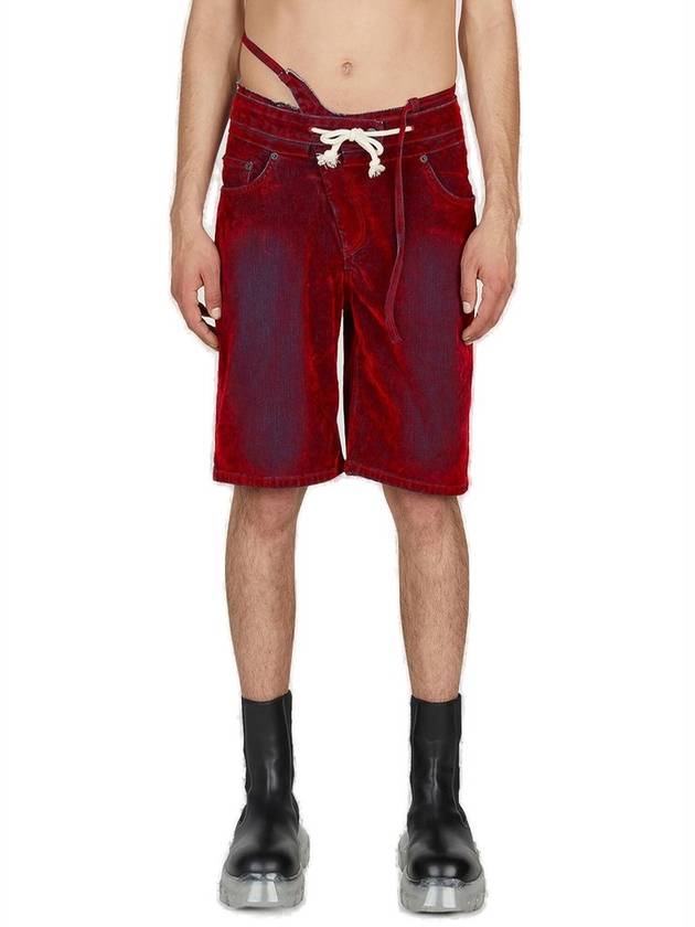 오토링거 컷아웃 디테일 드로스트링 반바지