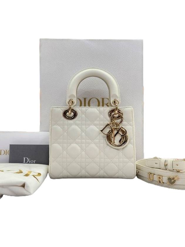디올 레이디 스몰 MY ABC 숄더백 화이트 전시상품급 M0538ONGE
