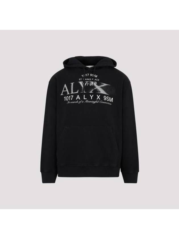 23SS 1017 알릭스 9SM 후드   스웻셔츠 AAUSW0175FA02 BLK0001 BLACK