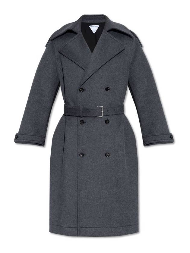 Bottega Veneta 벨티드 더블 브레스티드 코트