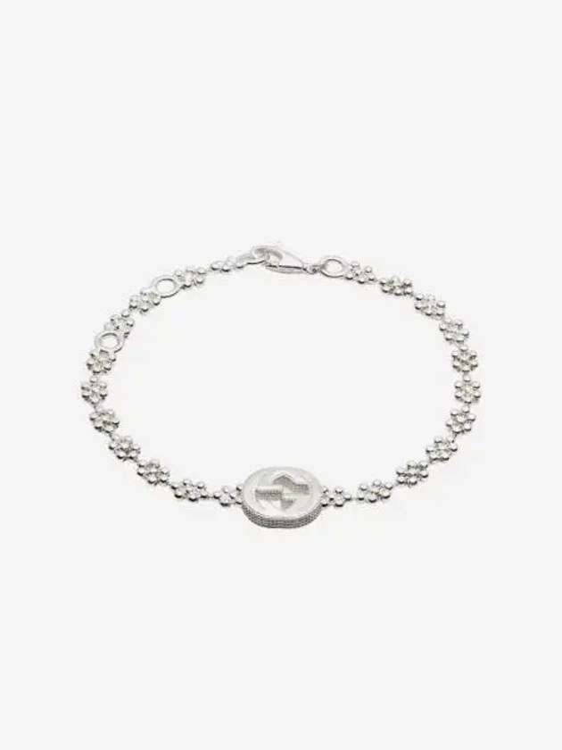 구찌 인터로킹 G 브레이슬릿 실버 실버 Gucci Interlocking G Bracelet In Silver Silver