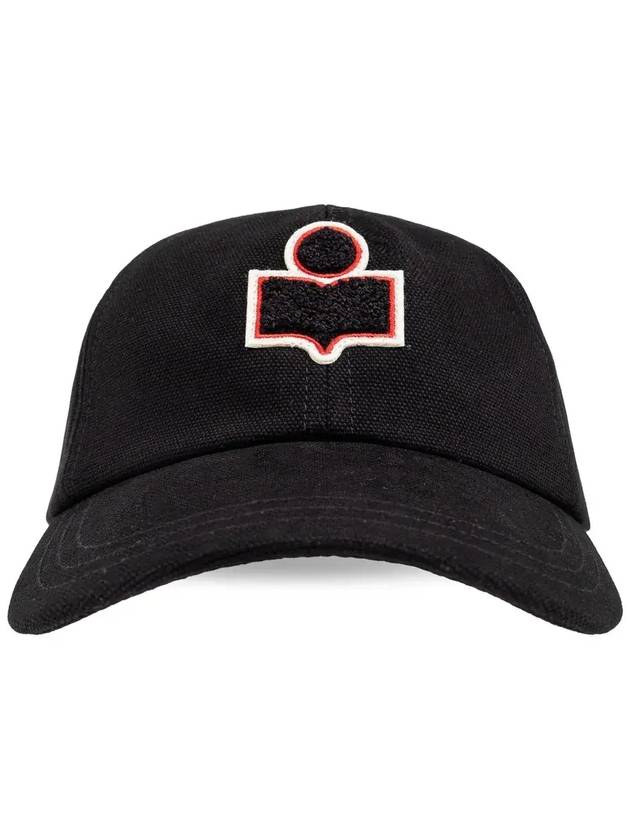 Isabel Marant 로고 자수 캡 CQ001XFCC1C01A_BLACK