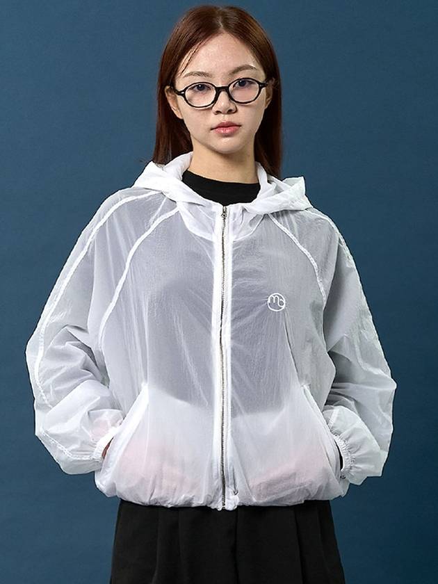 24SS 맥키 스킨 패커블 후드 자켓 여성 바람막이 자켓 점퍼 화이트 MCSS24OT4WH