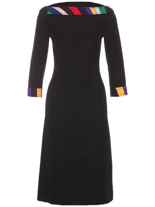 에밀리오 푸치 캐디텍스처 보트넥 미디드레스 4URH104U636_999