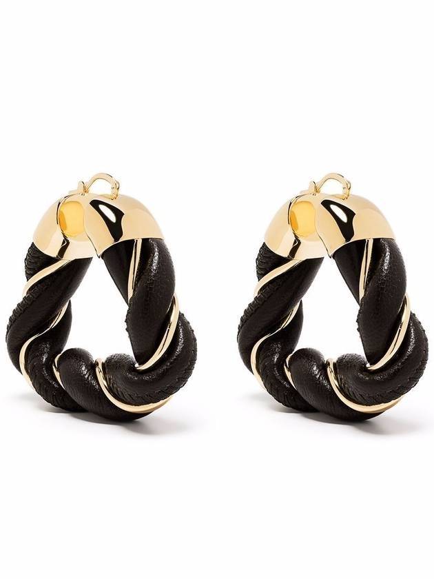 보테가베네타 여성 트위스트 레더 귀걸이 폰덴테