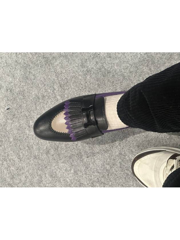 에르메스 MARKDOWN 로얄 로퍼 모카신 멀티 컬러 블랙 퍼플 베이지 36.5 H232136Z02365