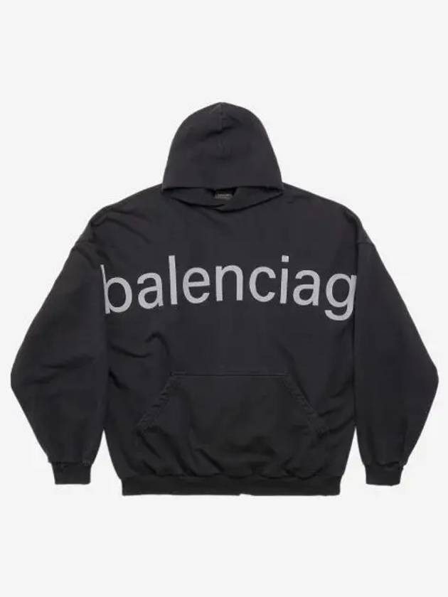 발렌시아가 Bal.com 후드 오버사이즈 블랙 페이디드 Balenciaga Bal.com Hoodie Oversized Black Faded