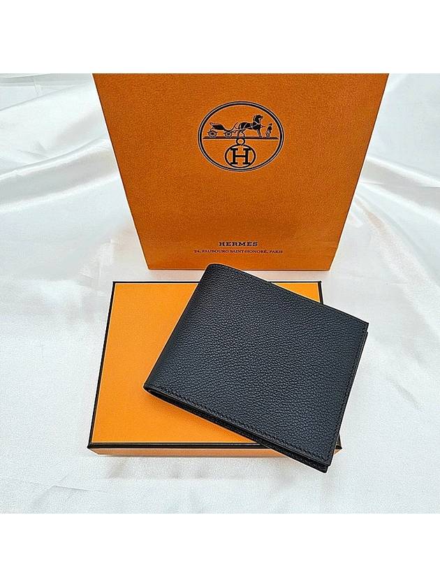 25SS 에르메스 시티즌 트윌 남자 반지갑 블랙 카반 블루 H086492CA