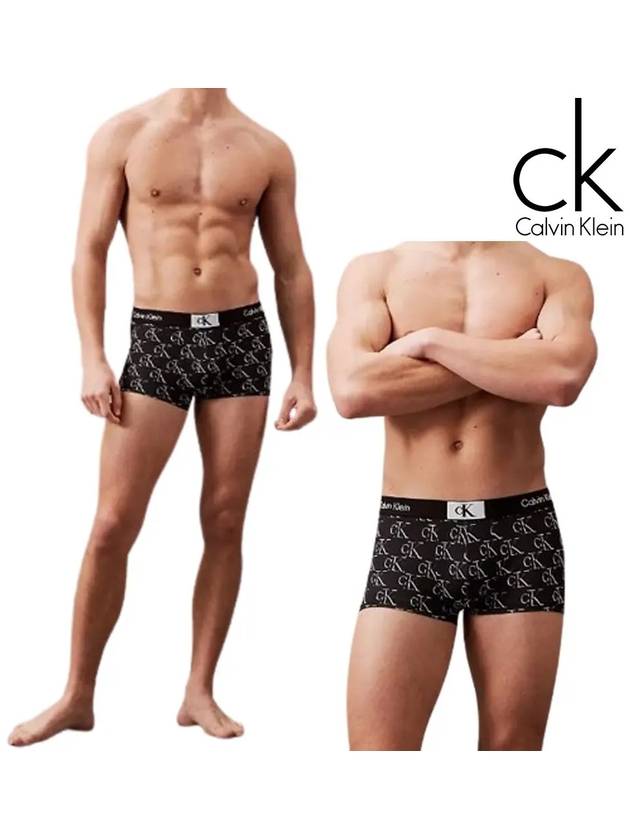 캘빈클라인 드로즈 마이크로 로고 트렁크 팬티 블랙