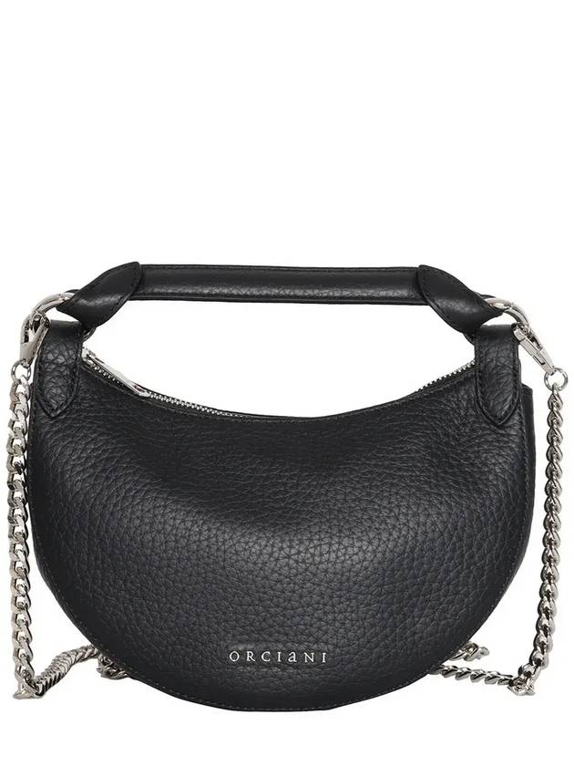 오르치아니 만두 로고 레터링 미니백 SD0179SOF_NERO