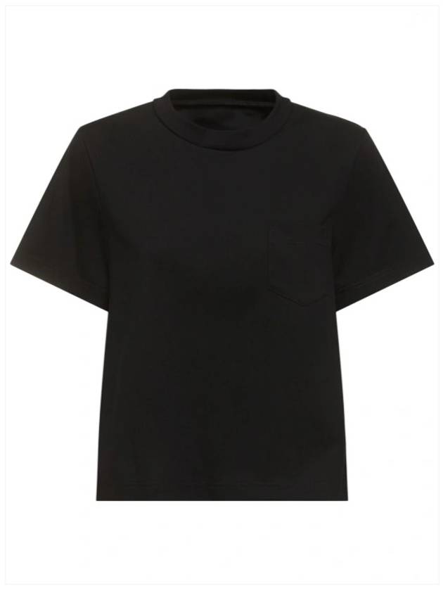 Sacai 사카이 블랙 코튼 티셔츠