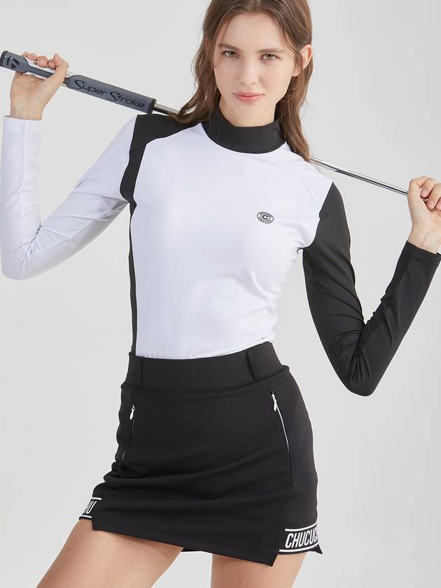 C24SS TS041W 사이드 포인트 하프넥 티셔츠