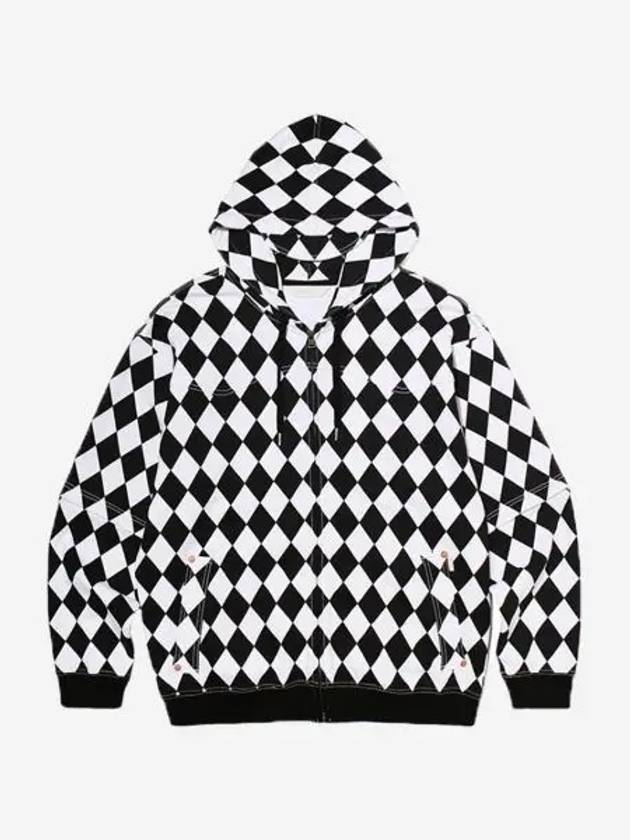 트루릴리젼 X 페치 스웻 세퍼레이트 후디 체커 블랙 True Religion X Fetch Sweat Separate Hoodie Checker Black