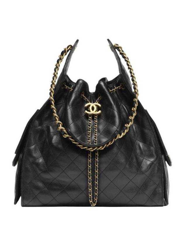 샤넬 25 미디움 핸드백 그레인드 카프스킨 골드 메탈 블랙 AS5311 B20304 94305