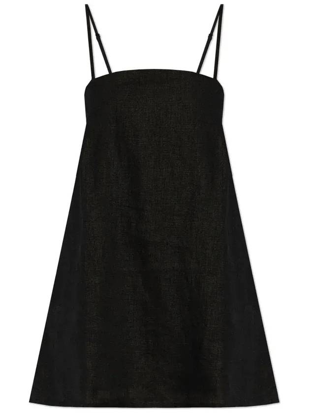 POSSE 미니멀리스트 스파게티 스트랩 드레스 PS1180_BLACK