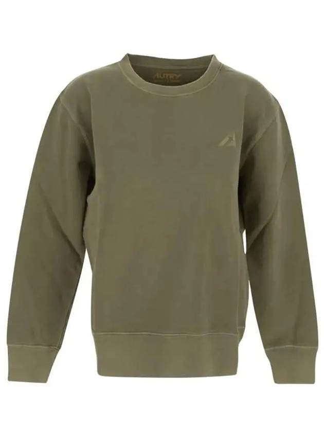 23SS 오트리 여성 미니로고 맨투맨 빈티지카키그린