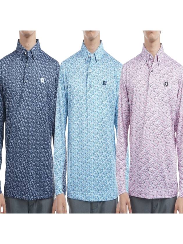풋조이 긴팔 남성 플로랄 버튼 다운 폴로 24 FW