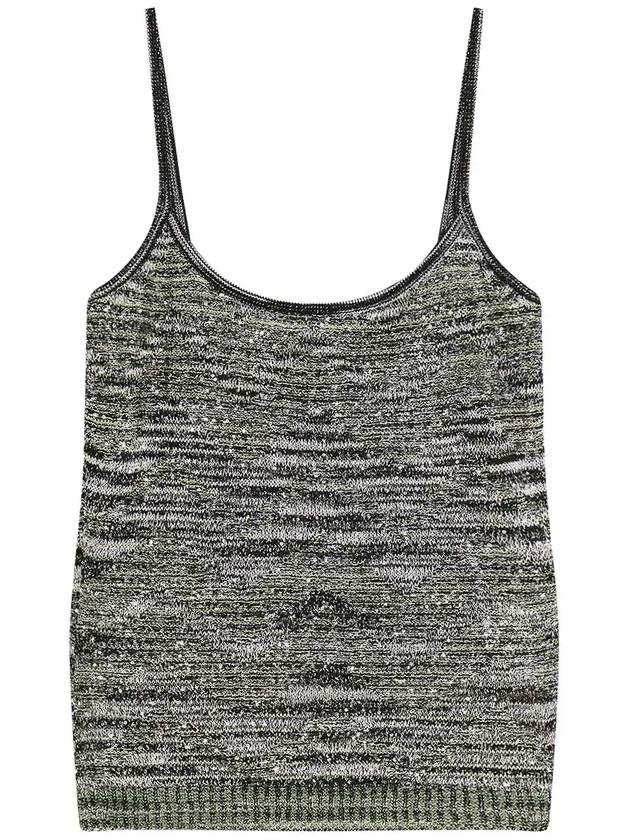 미소니 세퀸 장식 크로셰 니트 탑 DS25SK0DBK045B_S614L