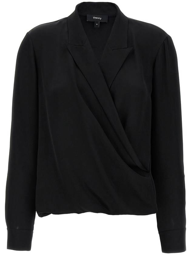 THEORY O1102503001 & 39 PK 라벨 랩& 39 블라우스