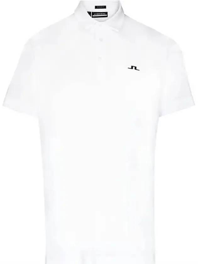 제이린드버그 남성 루버 로고 피트 반팔 PK셔츠 화이트