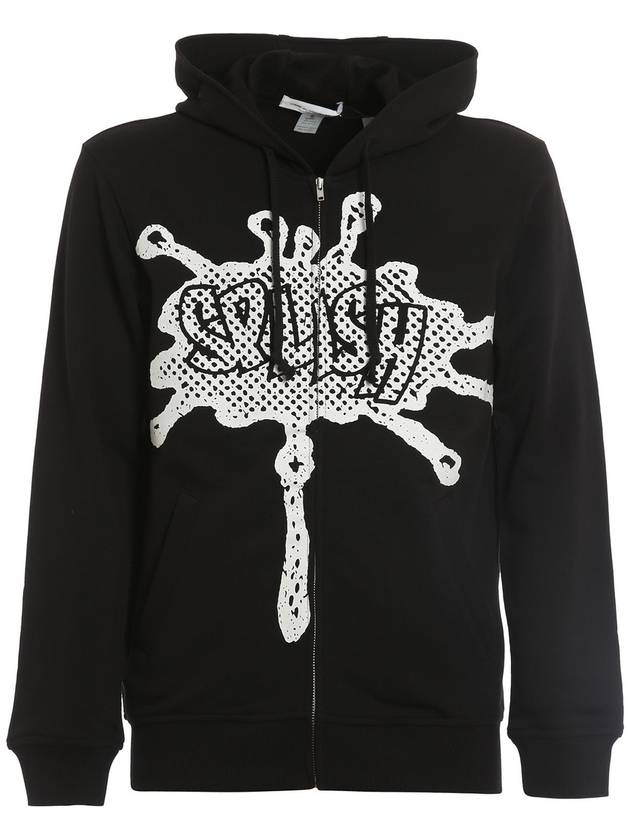 Comme Des Garcons Shirt Splash print zip-up hoodie