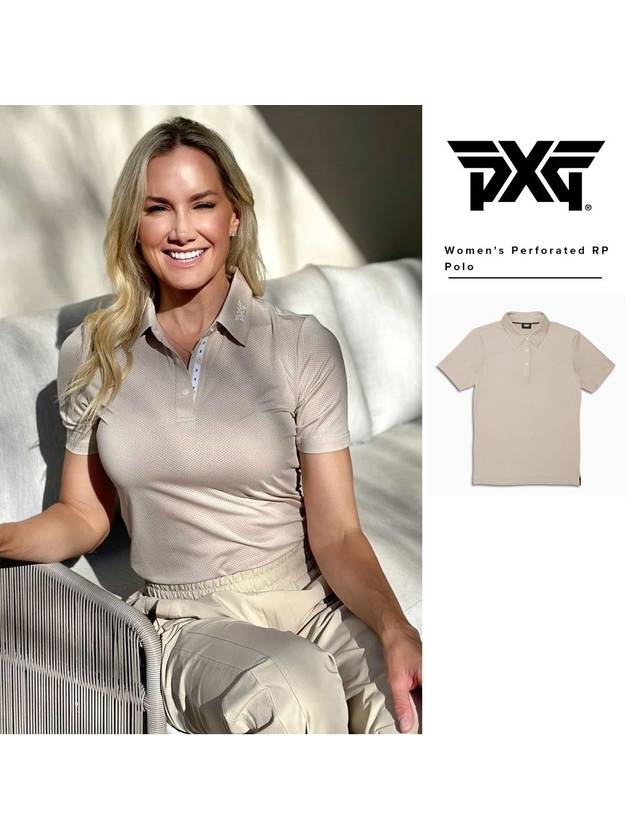PXG 골프웨어 반팔 카라티 여성 퍼포레이트 RP 폴로 24 SS