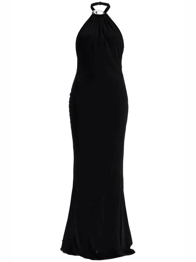 Giuseppe Di Morabito 브로치 디테일 홀터넥 맥시 드레스 03PFLD12503315_99