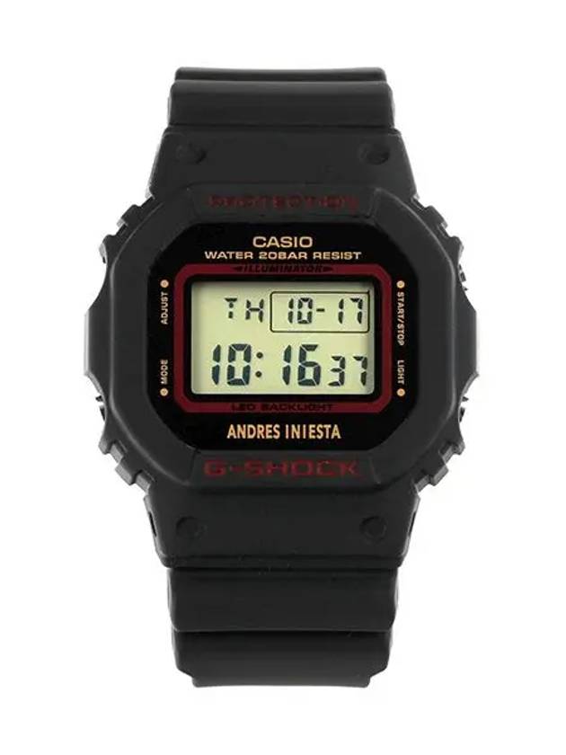지샥 시계 DW 5600AI 1DR DW 5600AI 1 5600 시리즈 디지털 스퀘어 안드레스 이니에스타 콜라보 남성시계