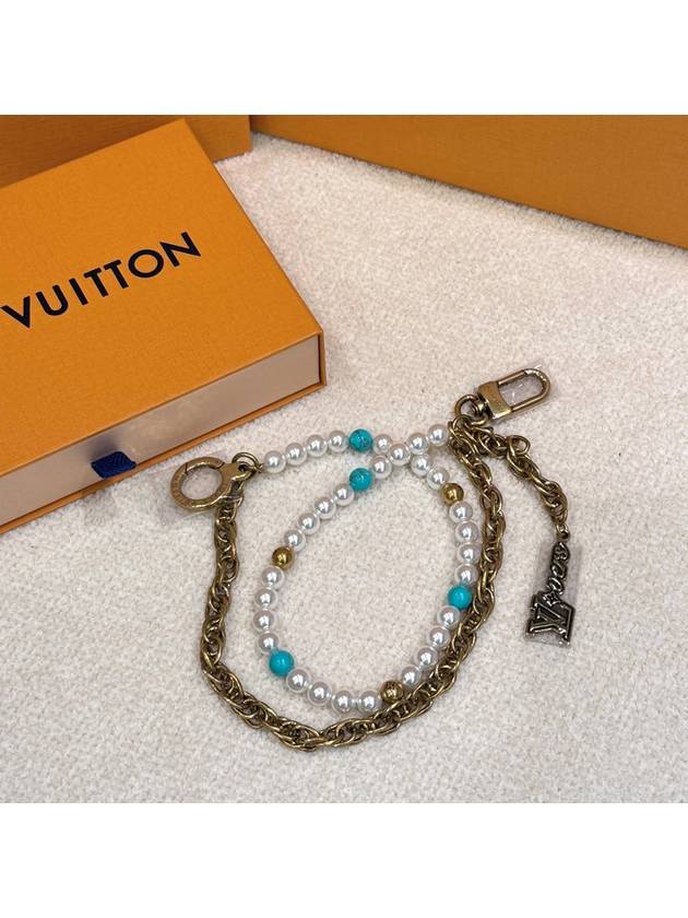 루이비통 펄 체인 벨트&백 참 멀티컬러