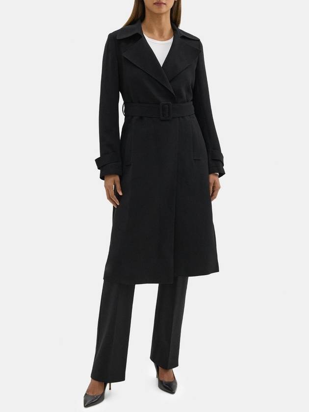크레이프 소재의 릴랙스 트렌치코트 Relaxed Trench Coat in Crepe
