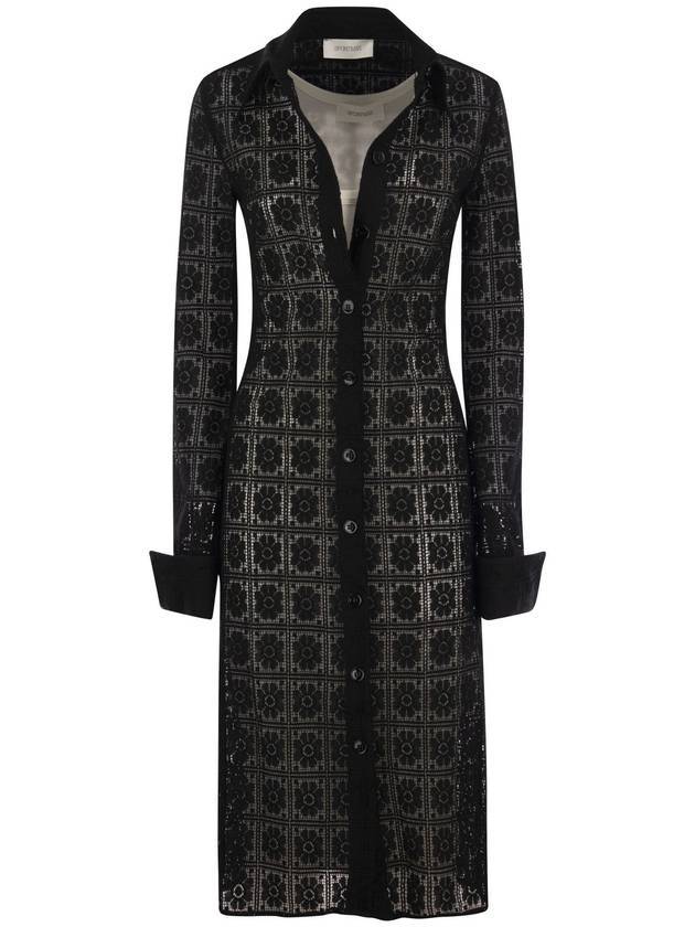 막스마라 스포트막스 레첸테 슬림핏 셔츠 미디원피스 블랙