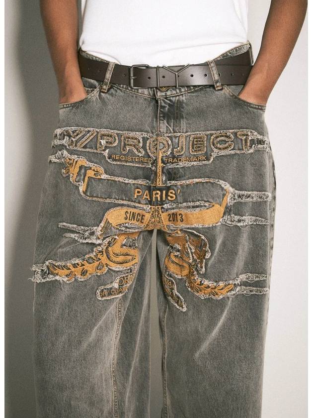 Y 프로젝트 Y 플라크 버클 벨트 621BE007_EBONY