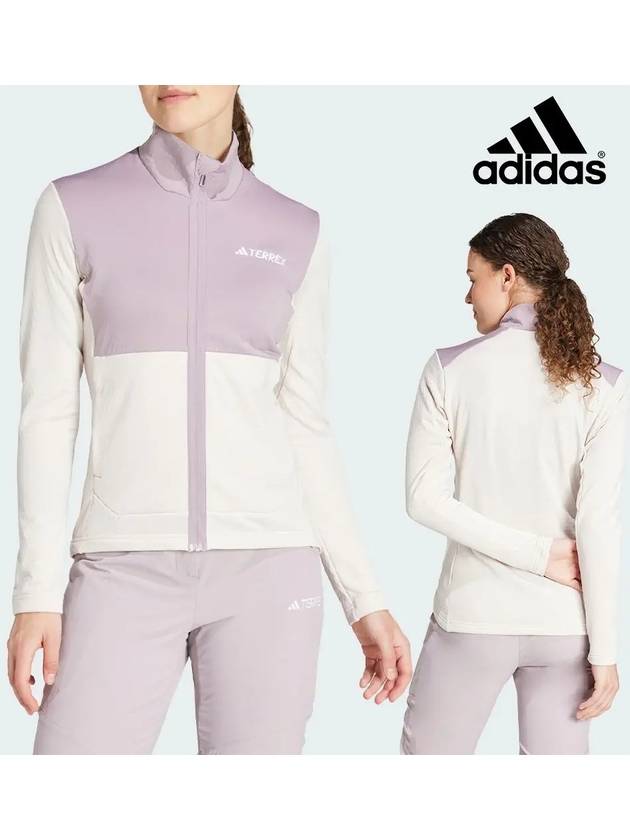 아디다스 바람막이 여성 테렉스 플리스 탑 재킷 퍼티모브