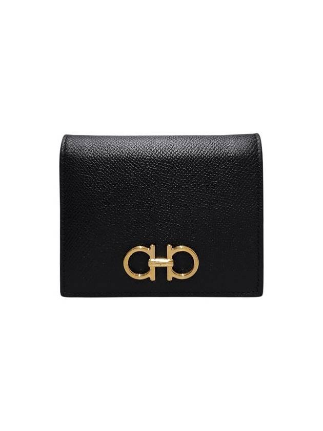 페라가모 22D780 블랙 레더 간치니 반지갑