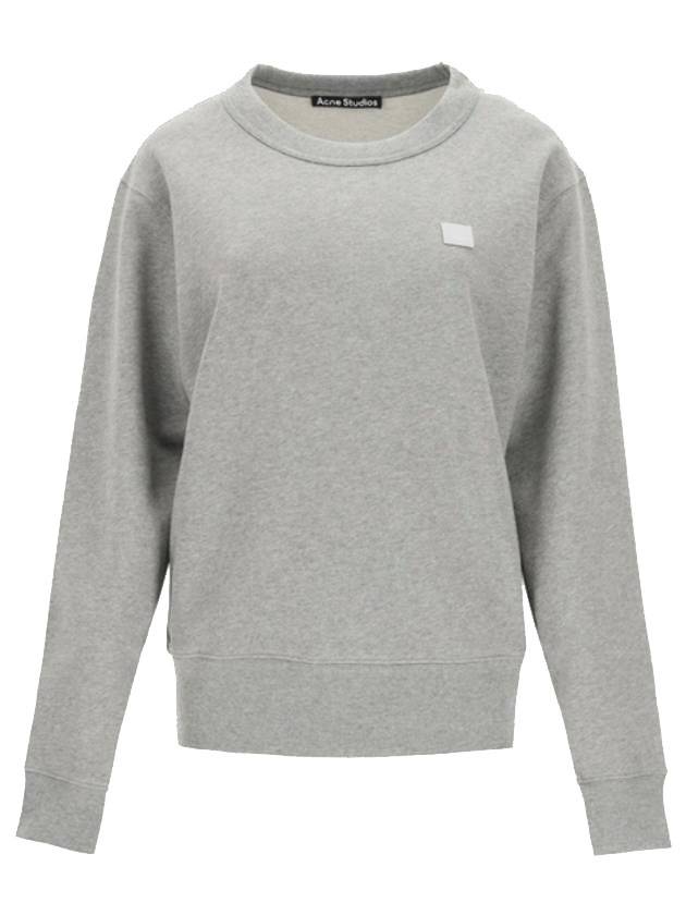 아크네 스튜디오 페이스 패치 맨투맨 라이트 그레이 멜란지