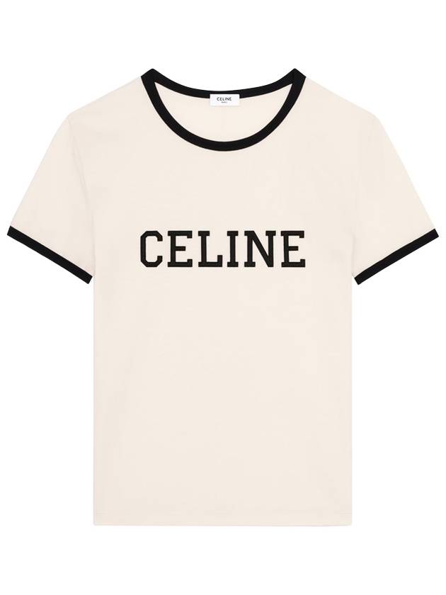 셀린느 레귤러 코튼 반팔 티셔츠 화이트