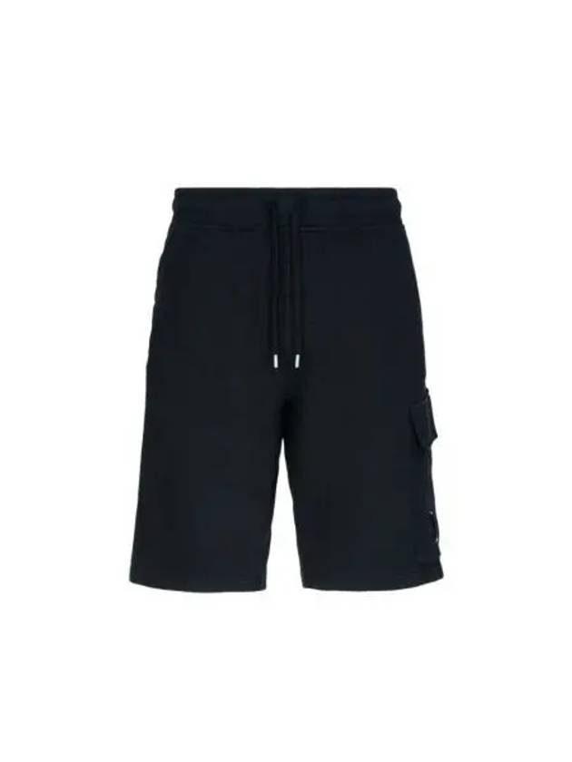 C.P. 컴퍼니 라이트 플리스 카고 쇼츠 블랙 22SS C.P. Company Light Fleece Cargo Shorts Black 22SS