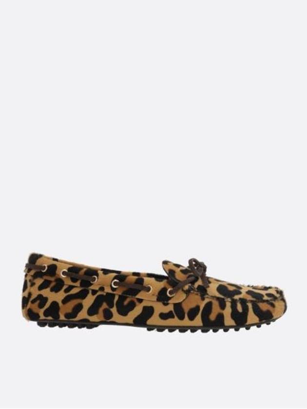 NB26 카슈 여성 로퍼 leopard print pony hair driving loafers