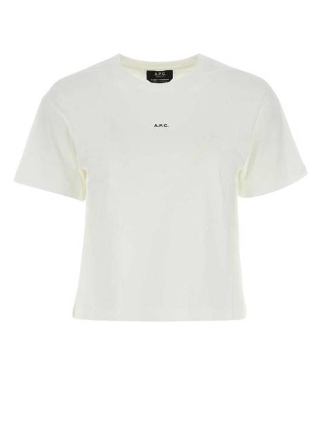 아페쎄 박시 마이크로 로고 반팔 티셔츠 화이트