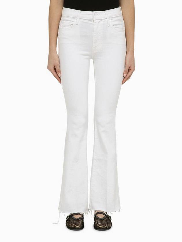 The Weekender Fray White Denim Jeans