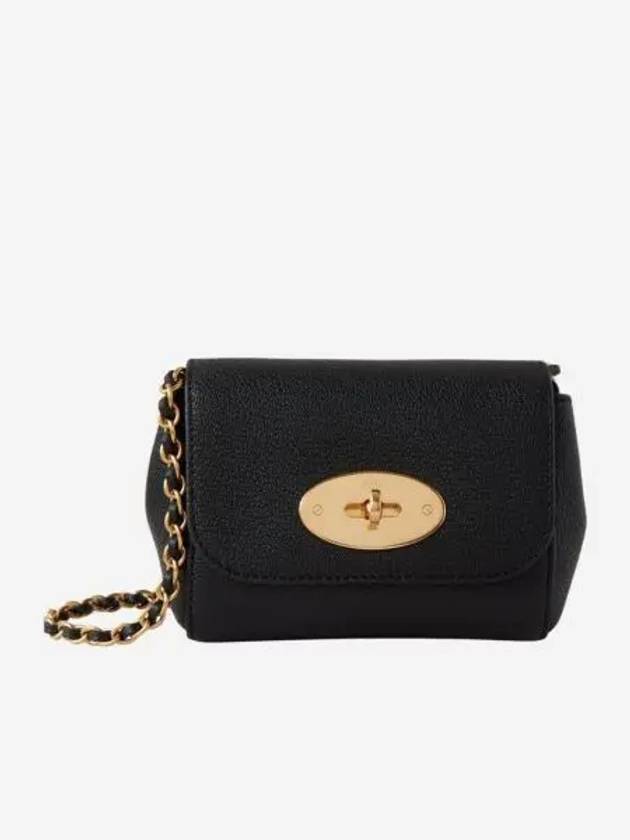 멀버리 하이 샤인 고트 레더 미니 릴리 블랙 브래스 Mulberry High Shine Goat Leather Mini Lily Black Brass