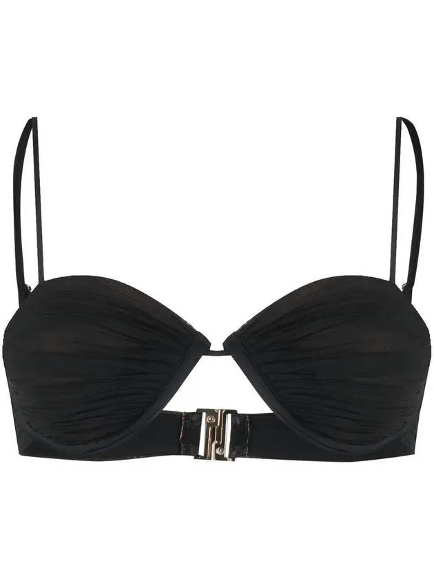 셀프 포트레이트 주름 장식 비키니 탑 RS23402_BLACK
