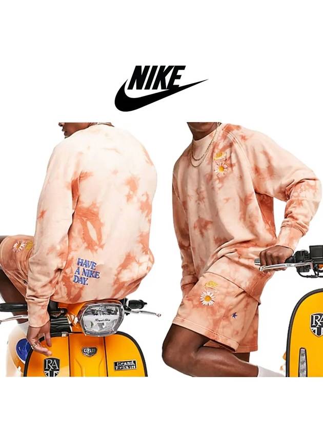 나이키 긴팔티 헤브 나이키 데이 다이 스웨트셔츠 핑크 남여공용 롱슬리브