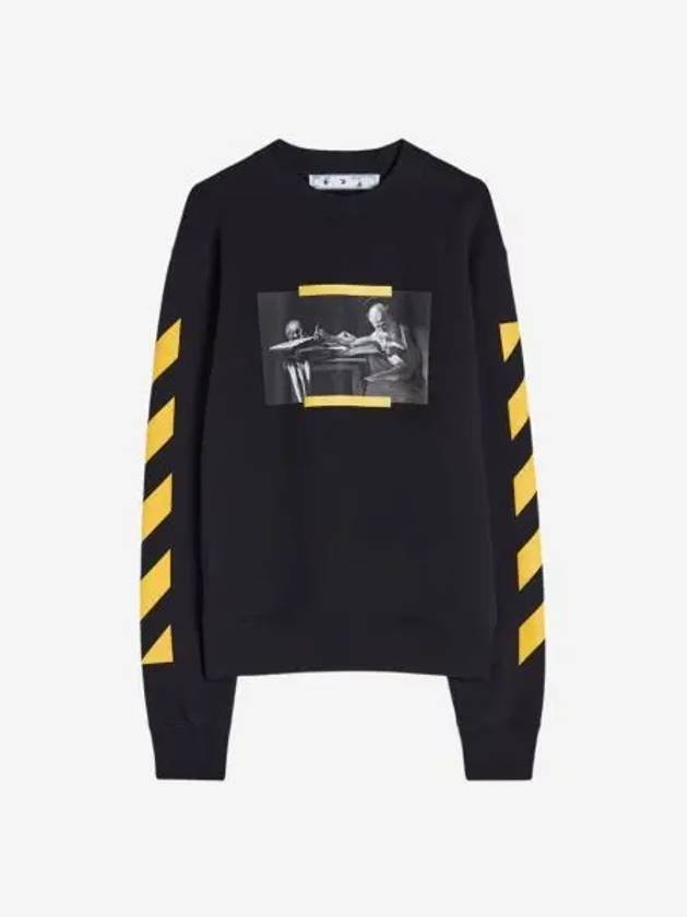 오프화이트 카라바지오 페인팅 스웨트셔츠 블랙 Off White Caravaggio Painting Sweatshirt Black