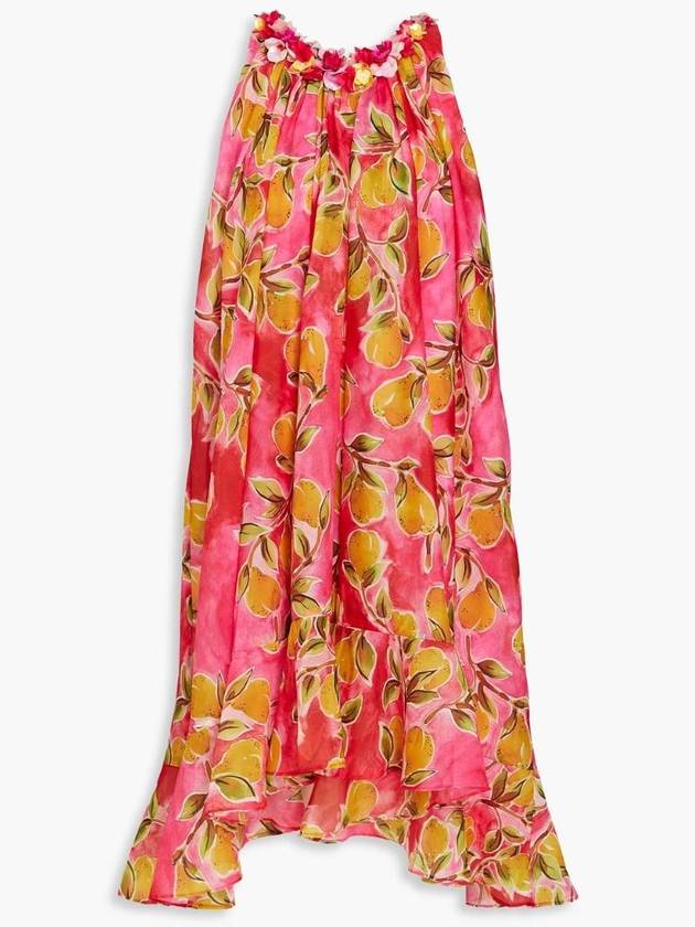 NB07 배즐리미슈카 여성 원피스 Embellished printed organza dress 1647597345949406