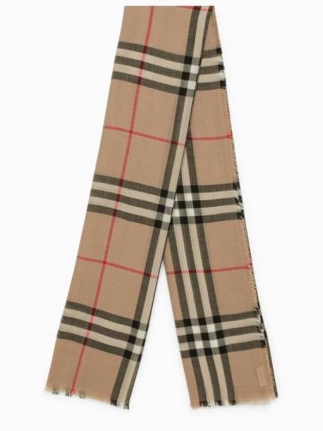 버버리 빈티지 체크 울 스카프 베이지