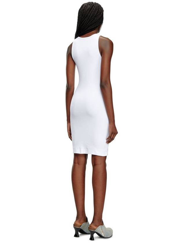 Diesel - Short tank dress with D logo - Dresses - Woman - White