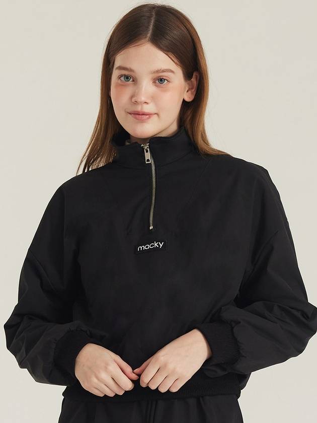 24FW 맥키 여성 심플리 패딩 아노락 블랙 MCWT24ARBK