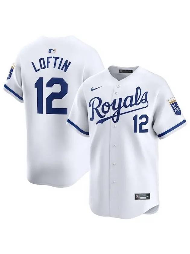 1100524 나이키 MLB Nick Loftin 캔자스시티 로열스 홈 플레이어 저지 화이트