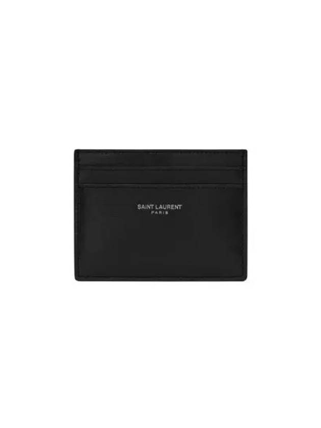 생로랑 스무스 레더 파리 카드 케이스 블랙 Saint Laurent Paris Credit Card Case in Smooth Leather Black